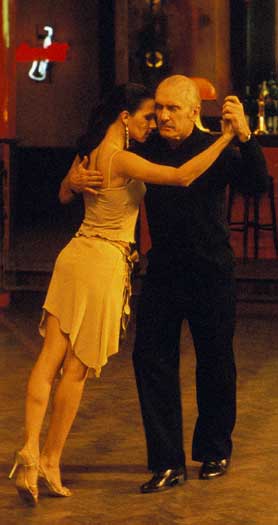 Drawn into the sensual world of the tango while on assignment in Argentina, hit man John J. (ROBERT DUVALL) dances with Manuela (LUCIANA PEDRAZA) in United Artists' drama ASSASSINATION TANGO (photo: Juan Angel Urruzola)